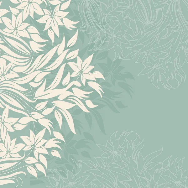 Modèle de conception de cadre pour carte de voeux avec des fleurs — Image vectorielle