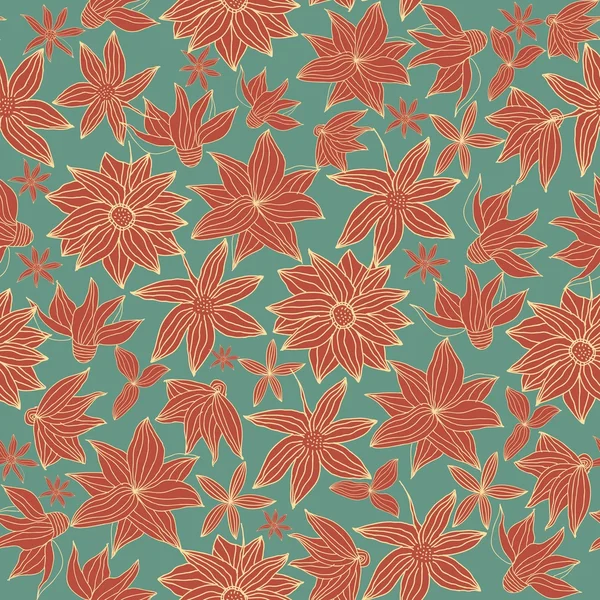 Seamless floral pattern — Stock Vector