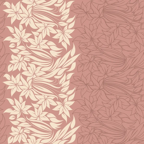垂直无缝模式中的娇花 — 图库矢量图片