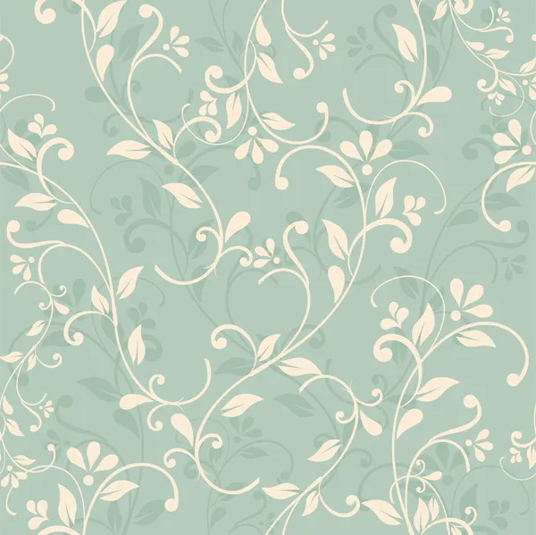 Motif floral sans couture sur fond vert. eps10 — Image vectorielle