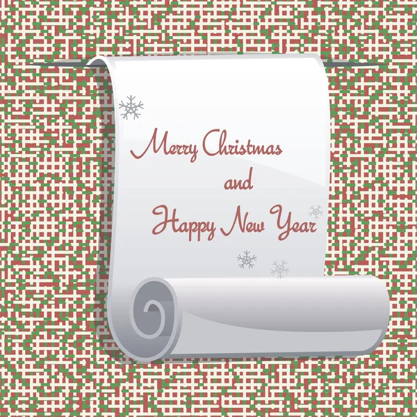 Saludo Navidad y Año Nuevo tarjeta — Vector de stock