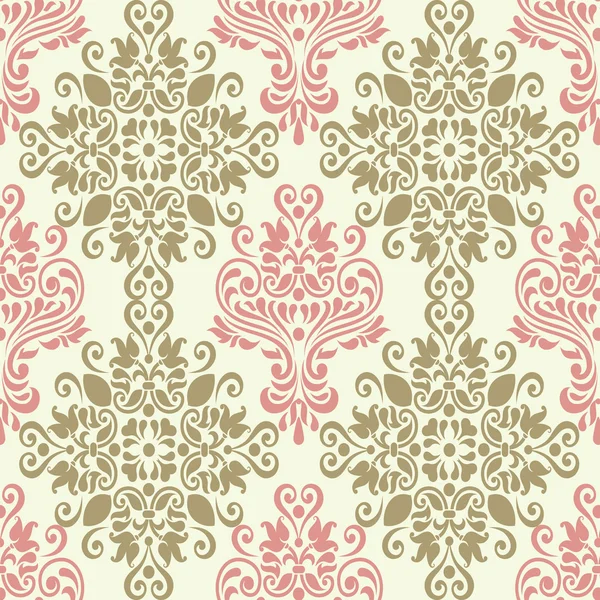 vektör sorunsuz çiçek renkli damask desenli