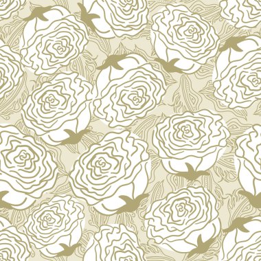 Gül desenli kusursuz çiçek deseni