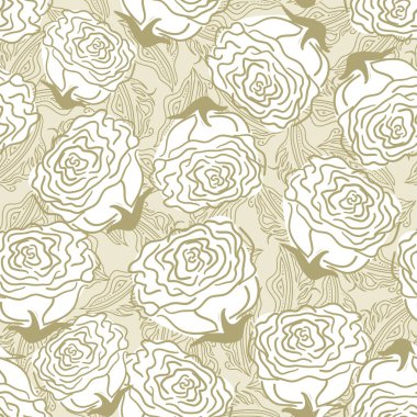 Gül desenli kusursuz çiçek deseni