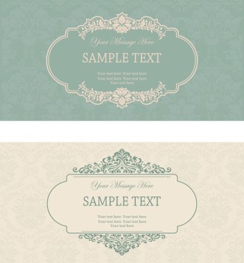 antika tebrik kartları, Victoria ornamen davetle kümesi