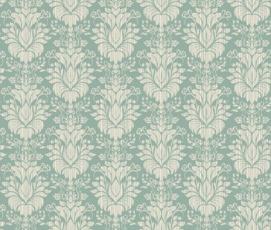 Dikişsiz arka plan barok tarzı yeşil renk