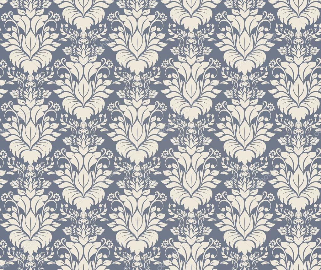 vintage seamless background of blue color in the style of baroque