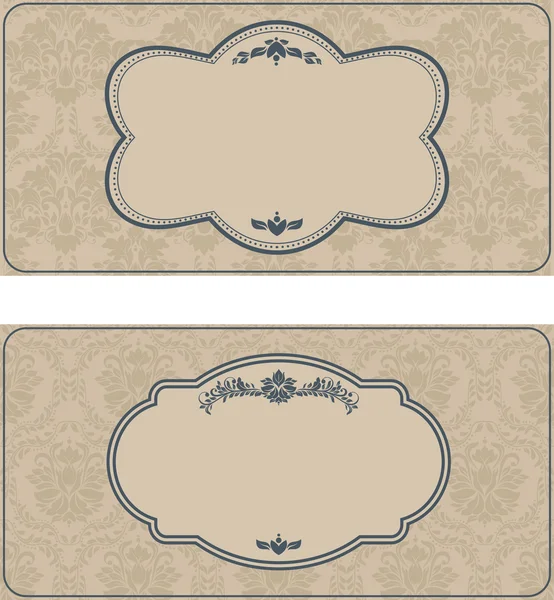 Set of antique greeting cards — Stock Vector