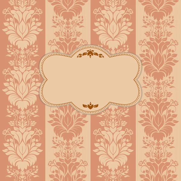 Vintage background, antique greeting card — Stock Vector