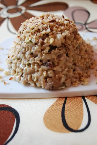 Barley with mushrooms — Stock Photo, Image