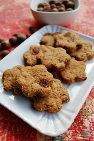 Cinnamon cookies with raisins — Stock Photo, Image