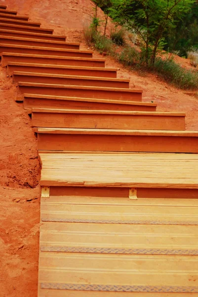 Wooden stair — Stock Photo, Image