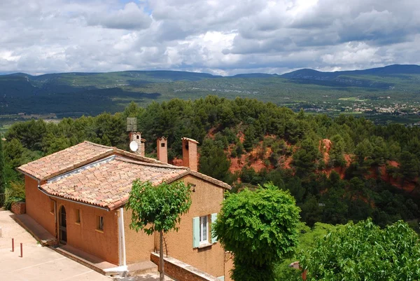 Roussillon dorp, Frankrijk — Stockfoto