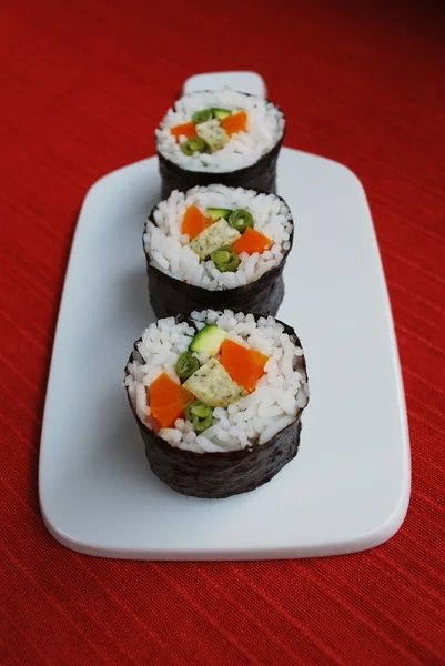 Rollos de sushi maki vegetariano — Foto de Stock