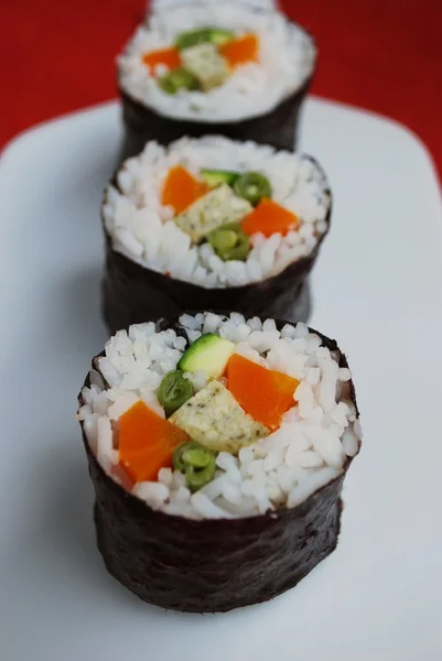 Rotoli di sushi maki vegetariani — Foto Stock