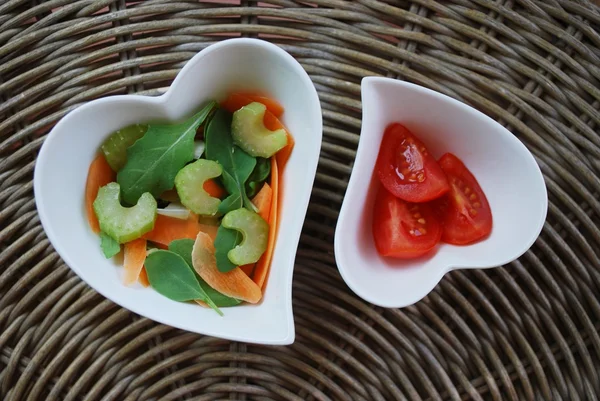 Två hjärtan sallad — Stockfoto