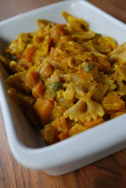 Pasta con zucca — Foto Stock