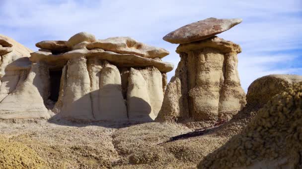 Área Estudio Naturaleza Formaciones Rocosas Shi Sle Pah Wash Nuevo — Vídeo de stock