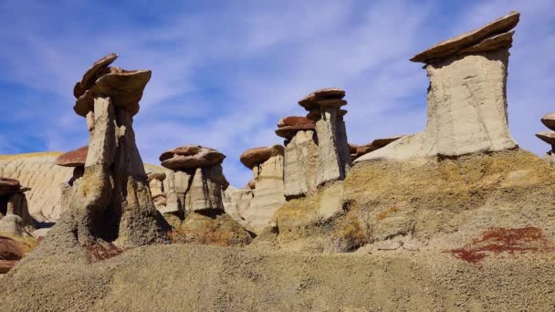 新墨西哥州Ah Shi Sle Pah沃什的岩层 野外研究区 — 图库视频影像