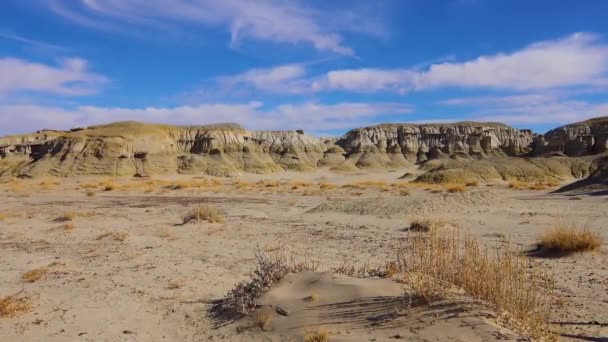 Área Estudio Desierto Montañas Sedimentarias Erosionadas Por Agua Shi Sle — Vídeos de Stock