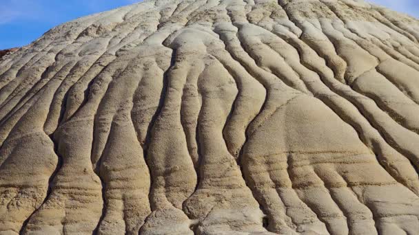 Área Estudio Desierto Montañas Sedimentarias Erosionadas Por Agua Shi Sle — Vídeos de Stock