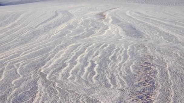Хвилі Білому Піску Гіпсу Національному Пам Ятнику Білих Пісків Нью — стокове відео