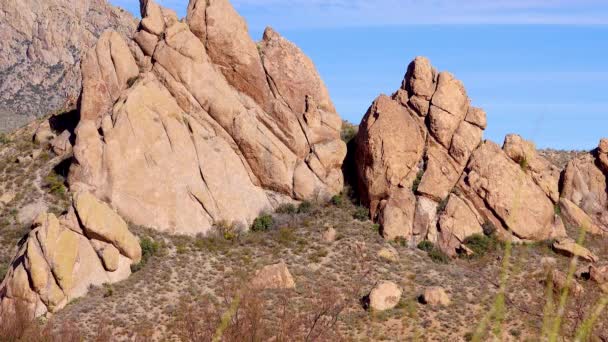 Deserted Mountain Landscape Red Cliffs Mountain Landscape Arizona Usa — Stock Video