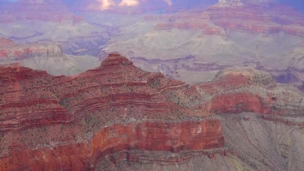 Vista Panorâmica Vale Rio Rochas Vermelhas Parque Nacional Grand Canyon — Vídeo de Stock