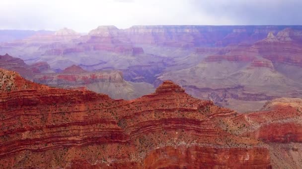 Panoramatický Výhled Údolí Řeky Červené Skály Grand Canyon National Park — Stock video