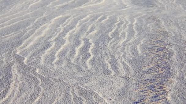 Vlny Bílém Písku Sádry Národním Památníku Bílého Písku Novém Mexiku — Stock video