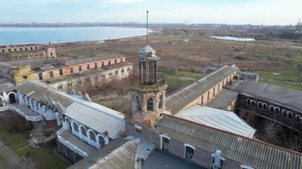 Ukraine Odessa Januar 2022 Ein Verlassenes Altes Verfallendes Krankenhausgebäude Ufer — Stockvideo