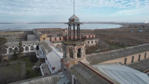 Ucrania Odessa Enero 2022 Viejo Abandonado Edificio Descomposición Hospital Orillas — Vídeos de Stock
