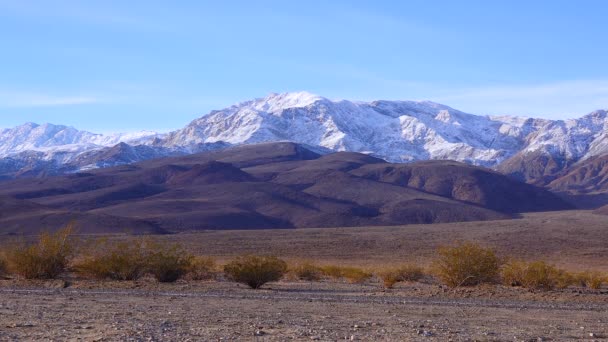 Sierra Nevada Berge Schnee Death Valley Nationalpark — Stockvideo