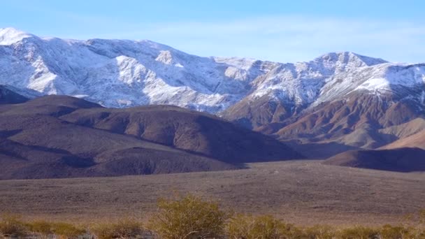 Góry Sierra Nevada Śniegu Parku Narodowym Dolina Śmierci — Wideo stockowe