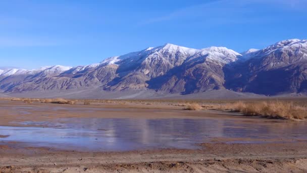 Sierra Nevada Berge Schnee Death Valley Nationalpark — Stockvideo