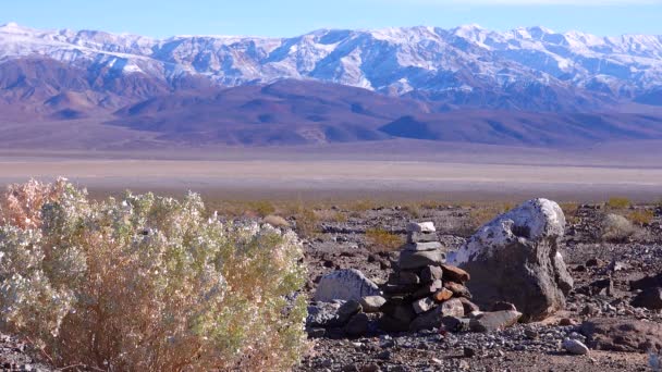 Sierra Nevada Montanhas Neve Death Valley National Park — Vídeo de Stock