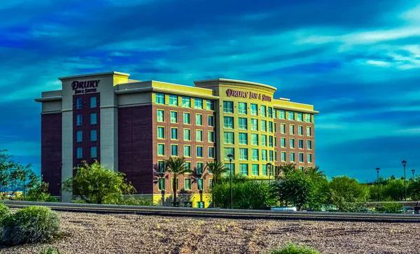 Usa Arizona November 2019 Hotel Building Sign Entrance Drury Inn — Fotografia de Stock