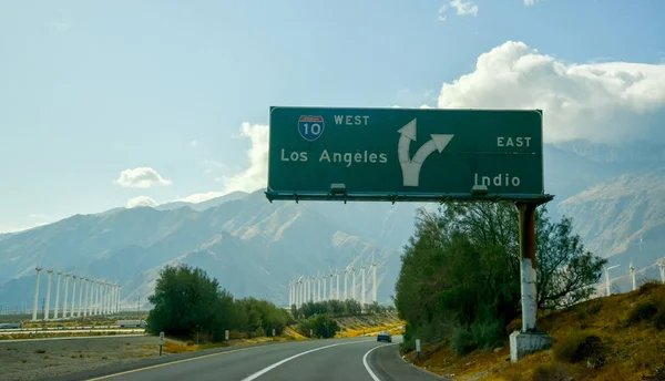 California Usa November 2019 Los Angeles Road Information Sign Backdrop — Foto Stock