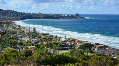 CALIFORNIA, USA - NOVEMBER 29, 2019: view of the bay near Malibu on the ocean in California