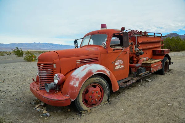 California Usa November 2019 Oude Rode Brandweerauto Het Interieur Van — Stockfoto