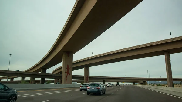 Arizona Usa December 2019 Two Level Trestle Highway Arizona — 图库照片