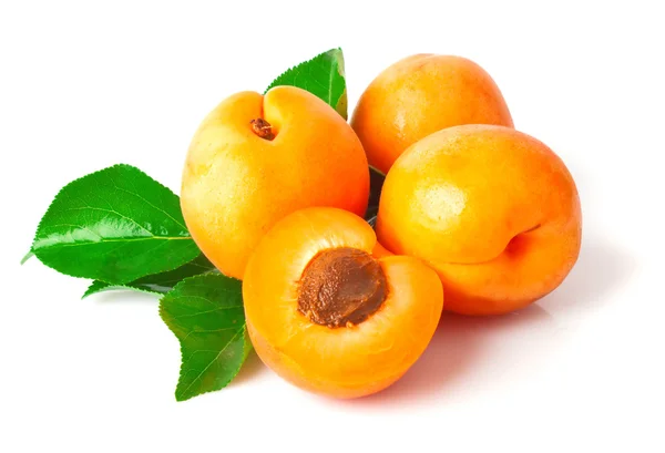 Apricots on white — Stock Photo, Image