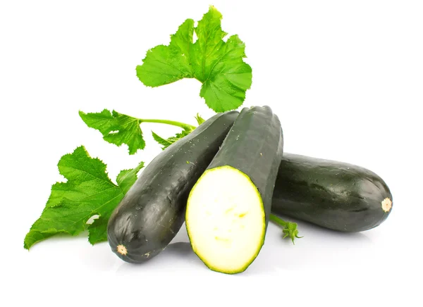 Courgettes & bladeren — Stockfoto