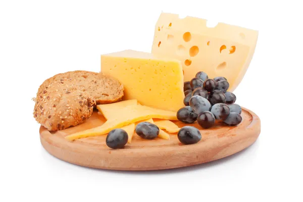 Cheeses on wooden — Stock Photo, Image