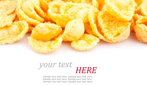 Copos de maíz & texto — Foto de Stock