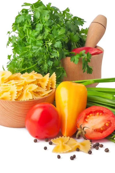 Pasta and vegetable — Stock Photo, Image