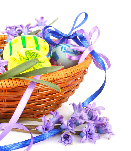 пасхальные яйца с цветами