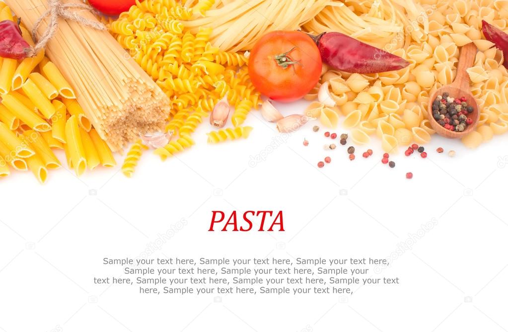 Different types of pasta & spices
