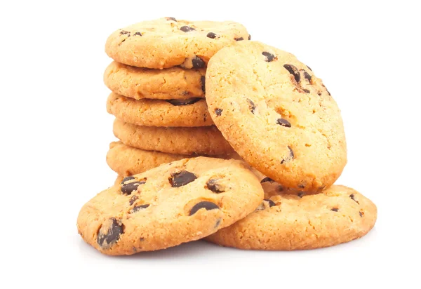 Pile de biscuits aux pépites de chocolat — Photo