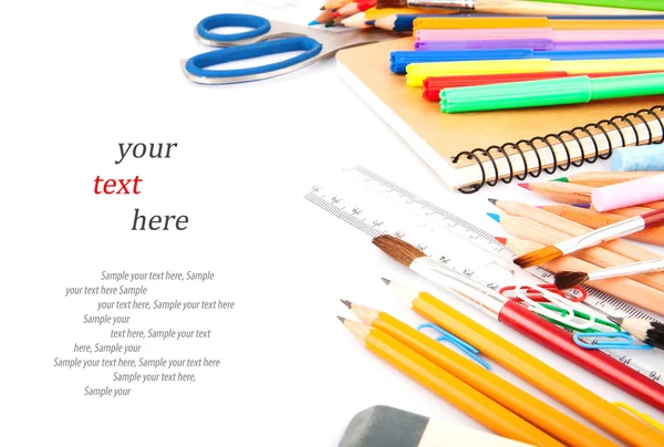 Stationery & text — Stock Photo, Image